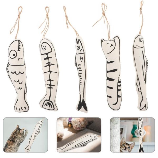 

cat toys 5pcs built-in sound paper catnip for teething cleaning and grinding