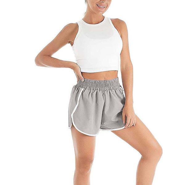 

yoga outfit sports shorts women summer 2021 candy color anti emptied skinny casual lady elastic waist beach correndo short pants