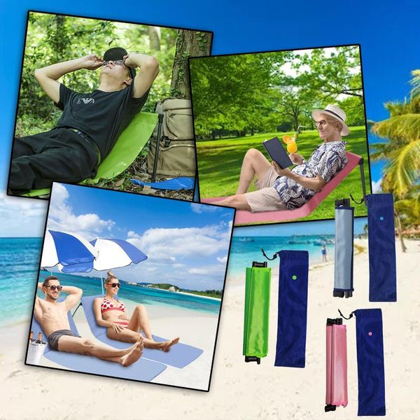 

outdoor pads foldable soft inflatable beach mat festival camping leisure lounger back pillow cushion chair seat air bed travel mattress