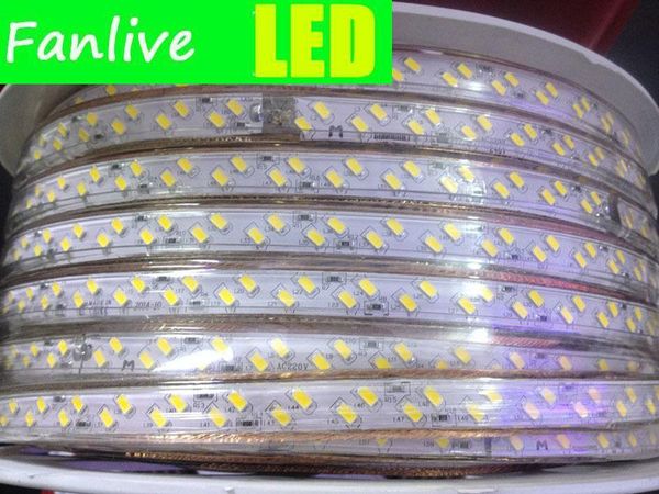 

strips fanlive 50m/lot 120leds/m ac 110v 220v smd 5730/5630 display a led stripe strip waterproof flexible tape light ip67 ribbon