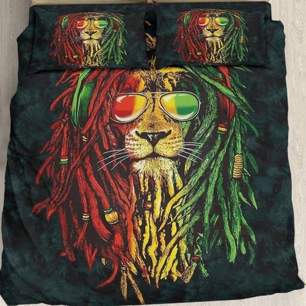 

bedding sets animal print duvet cover set teen boys comforter lion colorful head bedclothes bed soft microfiber o3x0