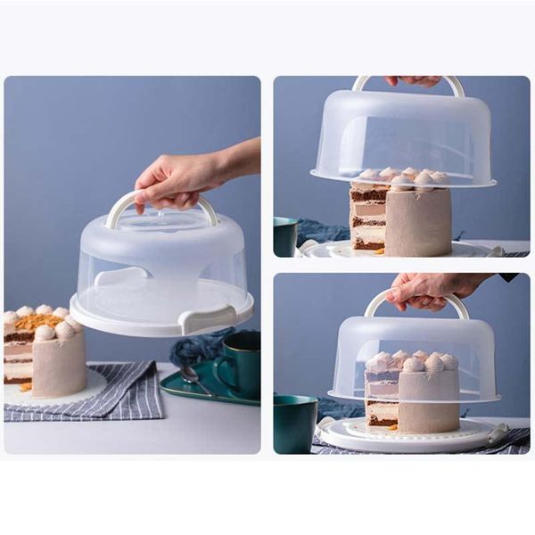 

gift wrap portable cake box food fresh-keeping refrigerator receiving fruits vegetables storage boxs 6/8/10 inch