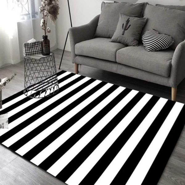 

floor mats classic black white geometric printed bathroom kitchen carpets doormats mat for living room anti-slip rug