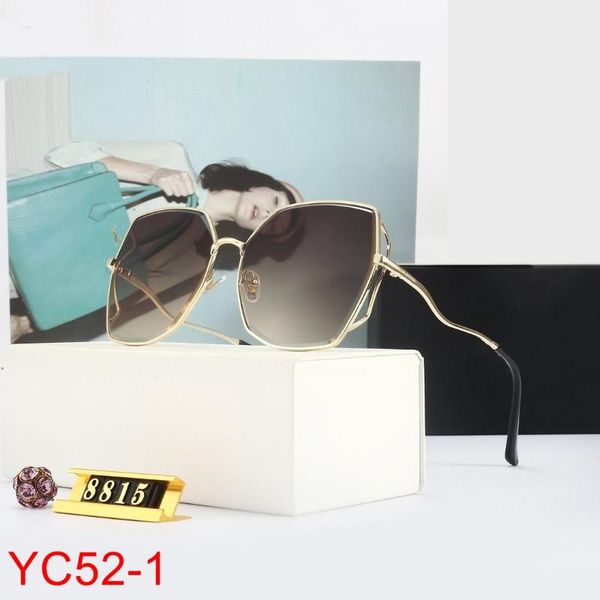 

sunglasses yc52 high fashion vintage classic mirror men women brand designer luxury polarized with box, White;black