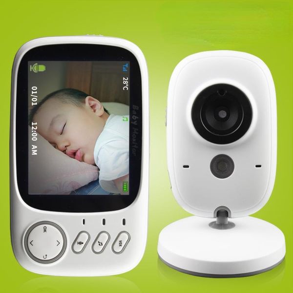 

cameras 3.2 inch wireless video color baby monitor high resolution nanny security camera night vision temperature monitoring
