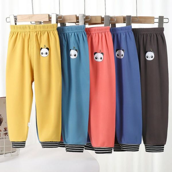 

trousers 2021 children winter thermal pants loose korean baby boy clothes solid cartoon sweatpants girls fall warm trouser, Blue