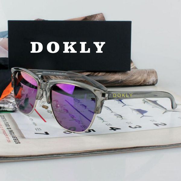 

sunglasses dokly real polaroized mirror men and women polarized semi-rimless sun glasses eyewear oculos de sol, White;black