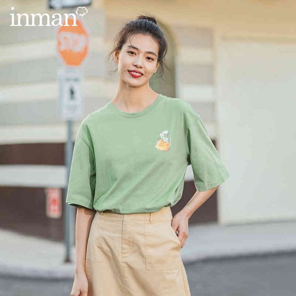 

t shirts inamn summer japan style sweet print o-neck loose cotton all-match half sleeve t-shirt xgkw, White
