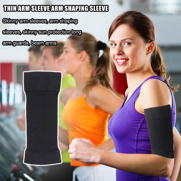 

arm sleeves wrap belt warmers fitness shaper slimming for effective working-out accessories elbow & knee pads, Black;gray