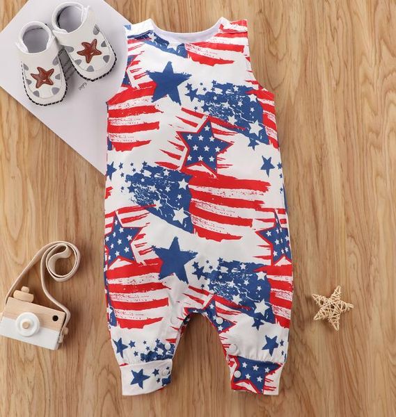 

jumpsuits 4th of july independence day toddler baby girls boys romper jumpsuit outfits, Blue