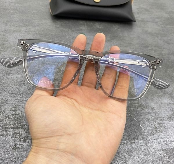 

crosin new plate black frame silver fashion men's and women's myopia glasses, White;black