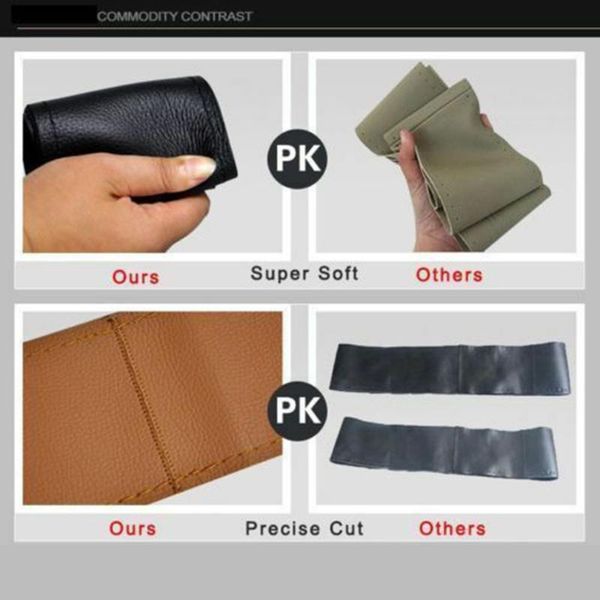 

steering wheel covers 38cm cover accessories car gray needles and thread with