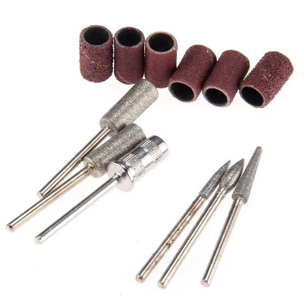 

nail art equipment 6pcs bits set sanding band for electric file/drill, Silver