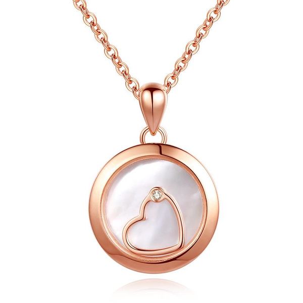 

chains s925 sterling silver heart-shaped necklace female simple round geometric purple sandstone clavicle chain love pendant