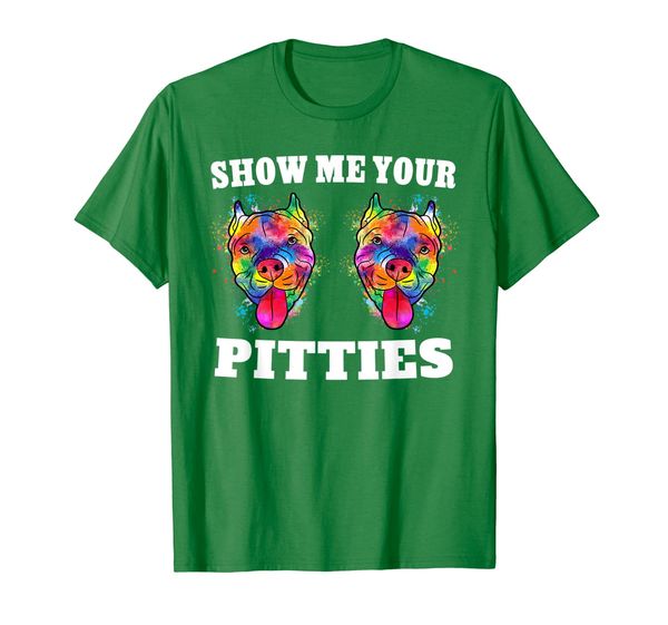 

show me your pitties t shirt splash art pitbull owner gift, White;black