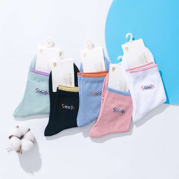 

thick fashion middle color college style cartoon cotton, Black;white