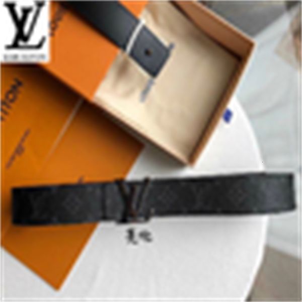

brand designer luxury belt double-sided versatile men's letter button printed authentic official mens belts for men women belt with box, Silver