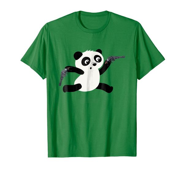 

panda guns t-shirt funny 2nd amendment fun pro-gun right tee, White;black