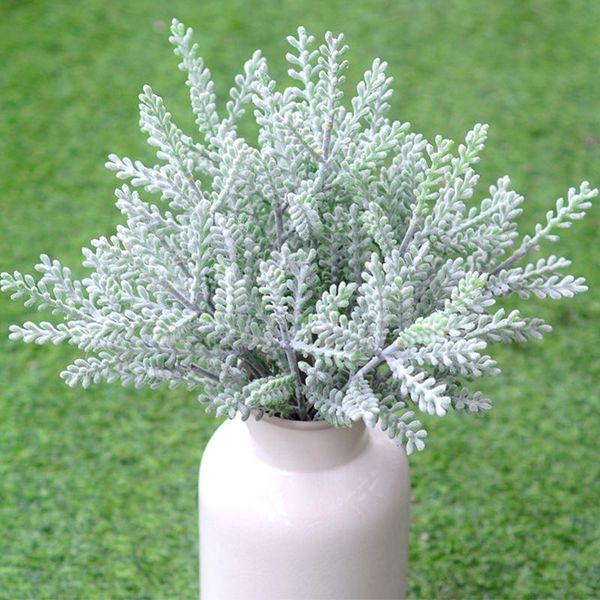 

artificial flocking antlers white leaves christmas decoration accessories home wedding diy pography prop fuzzy fake flowers decorative & wre