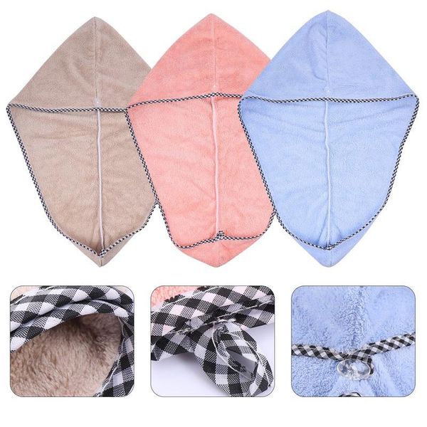 

shower caps 3pcs home portable hair dry cap towel wrap towels