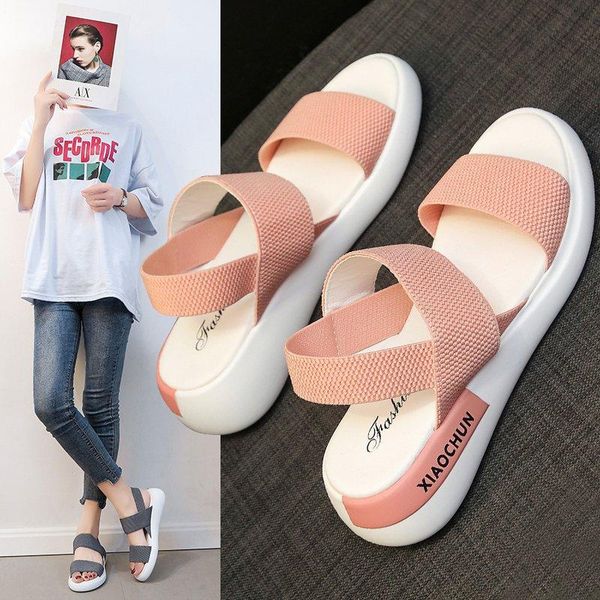 

sandals women's shoes summer comfort casual sport women beach wedge platform roman, Black
