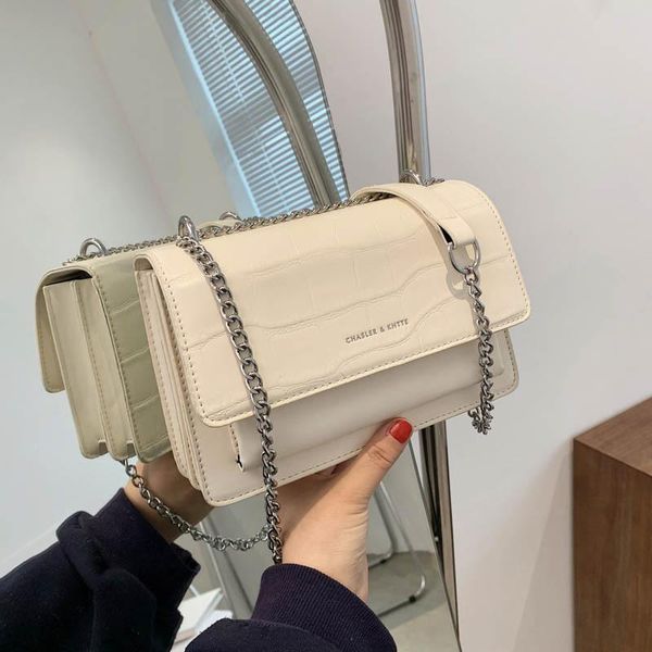 

fashion women crossbody shoulder bag chain strap solid color pu leather casual lady bags bolsa feminina sac