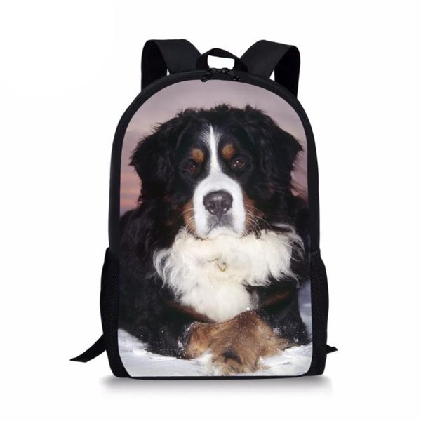 

customzied bernese mountain dog backpacks for teenage girls female school shoulder bag bagpack mochila student schoolbag custom bags