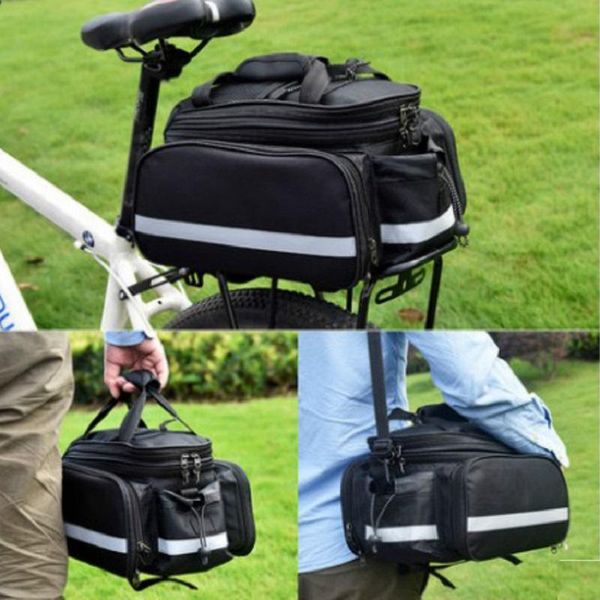 

duffel bags bicycle carrier bag bike rack pannier trunk basket back seat shelf pouch cycling luggage shoulder handbag rear parts