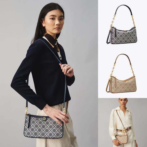 

women's bag canvas with leather old flower underarm bag fashion versatile french stick bag single shoulder diagonal handbag