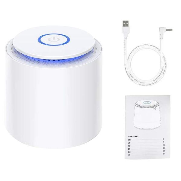 

air purifiers mini purifier portable deskwith function, night light, usb cable for dust, allergies, pets dander