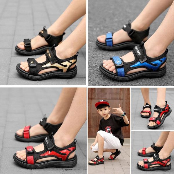 

sandals student for girls boy children shoes sneakers kids summer barefoot rollers running orthopedic, Black;red