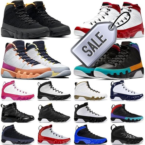 

2022 men basketball shoes 9s jumpman 9 change the world university gold red blue unc bred statue mens trainers sports sneakers i, Black