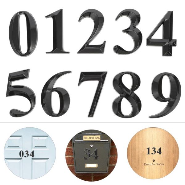 

wall clocks 10pcs number sign modern plaque house el door address digits stickers