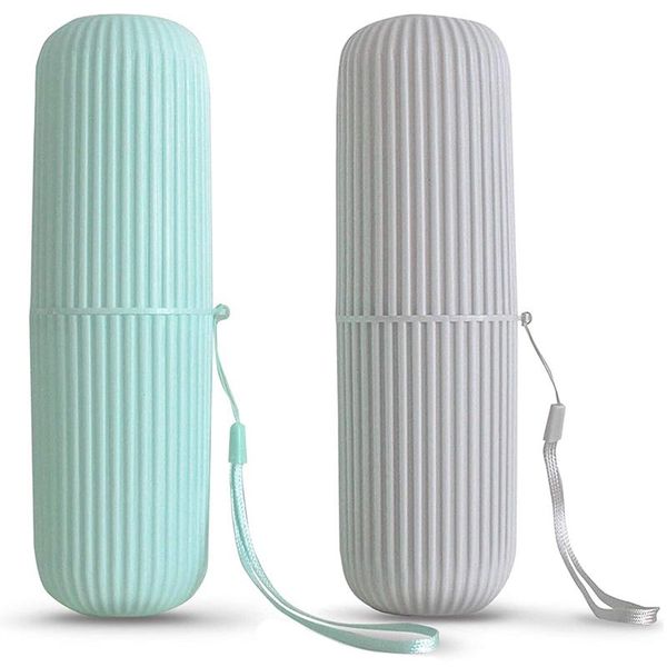 

2pcs travel toothbrush holder, portable case for traveling, camping, business trip and school, multifuction holders