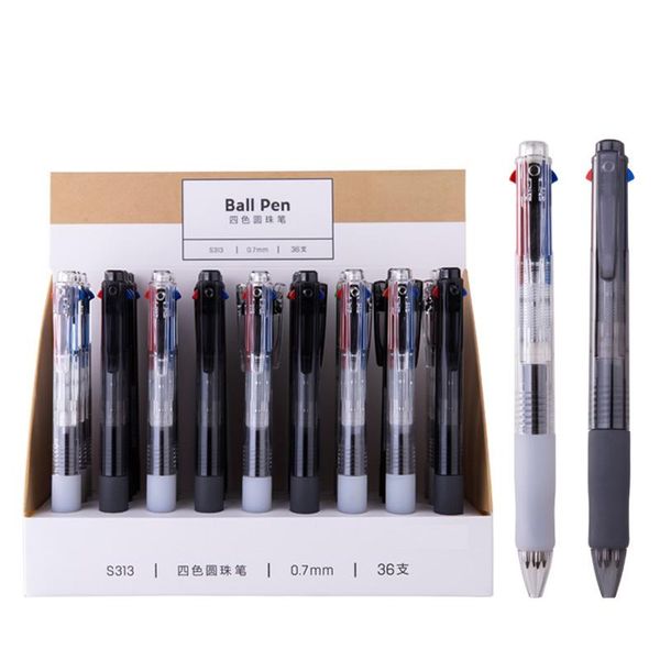 

ballpoint pens 1pc 0.7mm cute 4 in 1 multicolor pen kawaii for student writing school office supplies kids gift stationery, Blue;orange