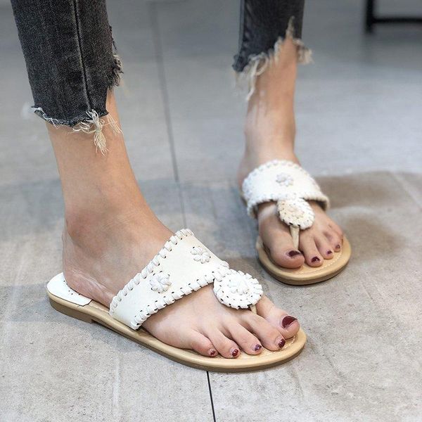 

fashion women slippers ladies flip flops summer style flats solid female outside beach sandals size35-43, Black