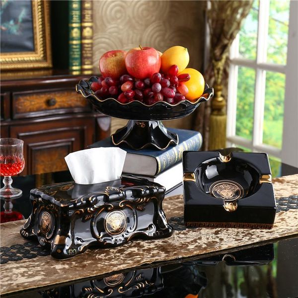 

bath accessory set ceramic bathroom paper holder tea table furnishing articles fruit tray ashtray decoration home office accessories