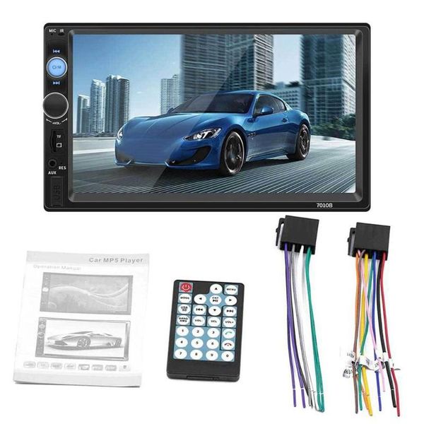 

car video 7010b 7 inch double 2din mp5 player bt touch screen stereo radio multimedia support same