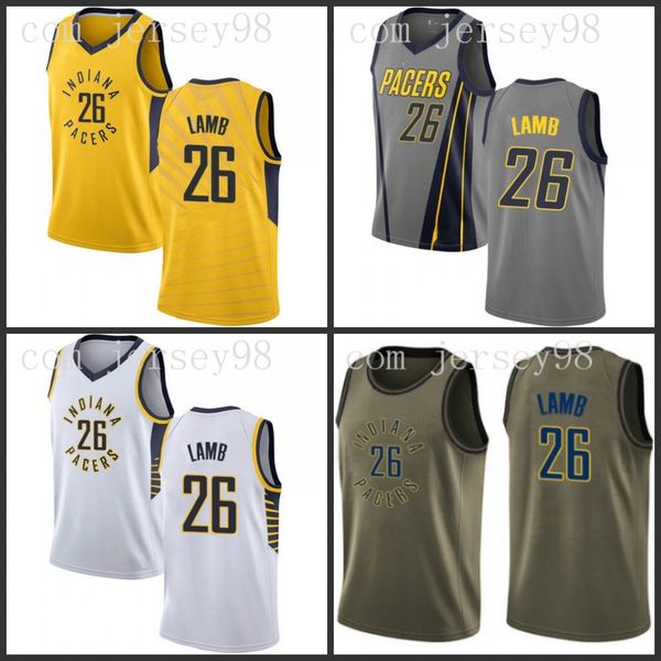 

indiana pacers men #26 jeremy lamb retro basketball jersey, Black