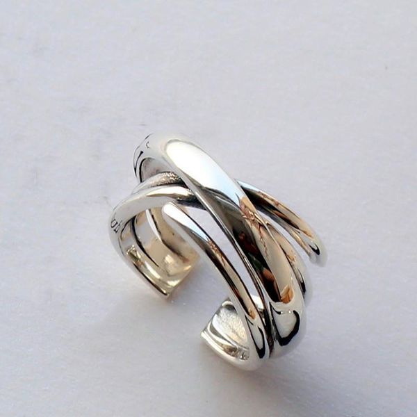 

cluster rings 2021 simple 925 sterling silver for women starkable band jewelry joyas de plata female geometric anillos, Golden;silver