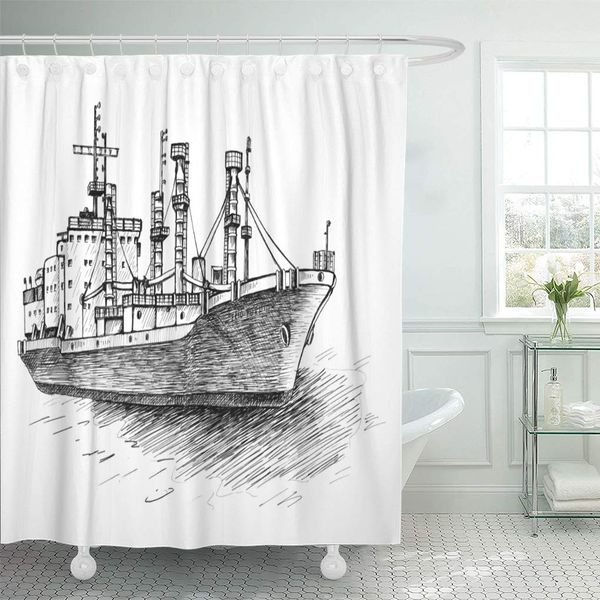 

shower curtain charter board cargo ship reefer forwin original drawings cape shower curtains sets with 12 hooks 60 x 72 inches