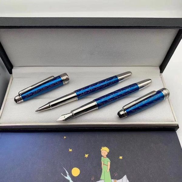 

ballpoint pens high-quality resin and fountain pens, stainless steel nibs, exquisitely designed little prince signature pen, Blue;orange