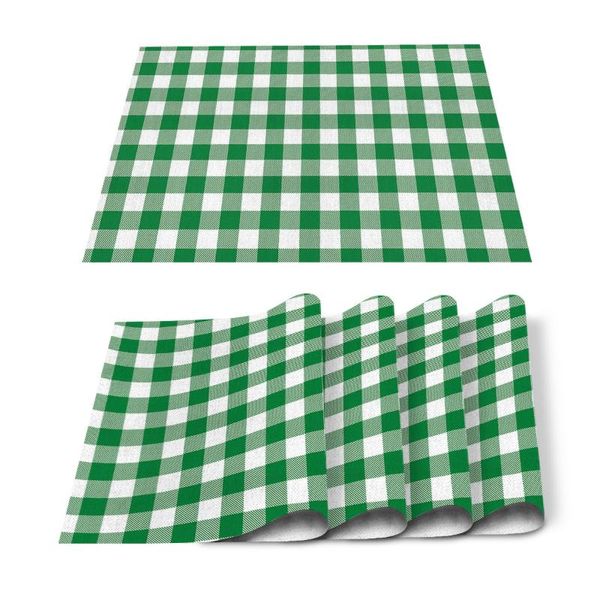 

mats & pads rural green and white lattice table for dining kitchen non slip accessories modern home decor