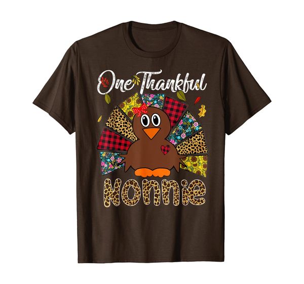 

one thankful nonnie turkey thanksgiving gift t-shirt, White;black