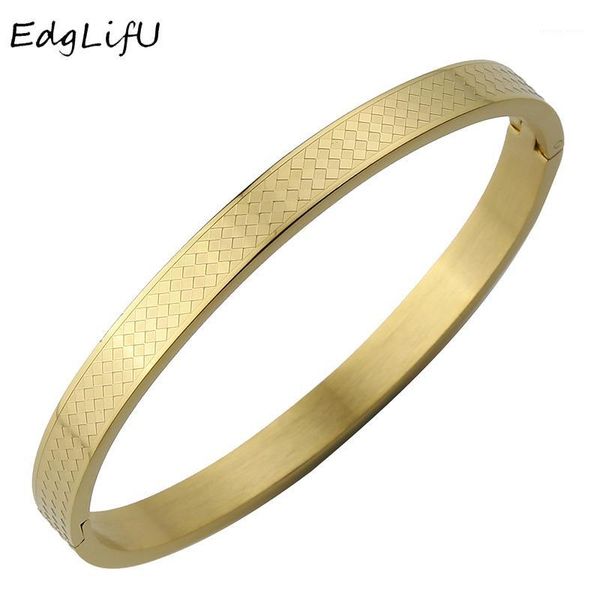 

edglifu rose gold stainless steel fashion round simple wedding jewelry accessories bangle&bracelet for men women1, Black