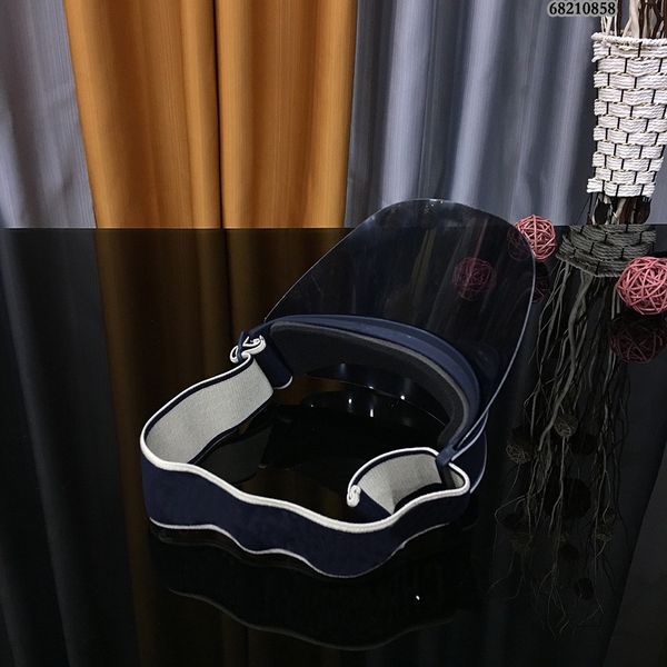 

luxury lens hat without fashion men women sunscreen hats personality electroplating full letters breathable summer beach caps, Blue;gray