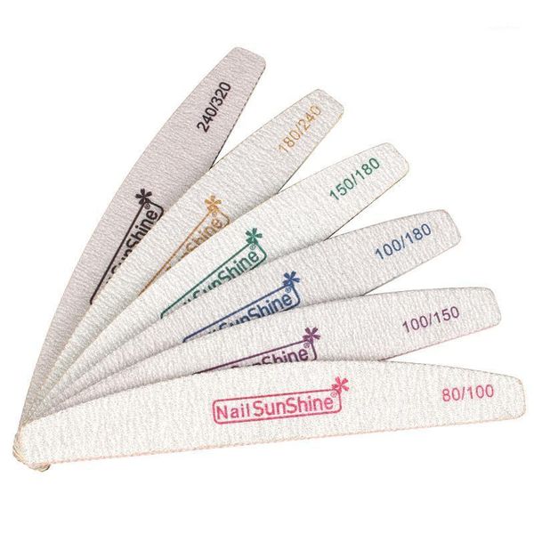 

5pcs sandpaper nail file lime a ongle professionel buffer 80/100/150/180/240/320 double side manicure buffing boat file1