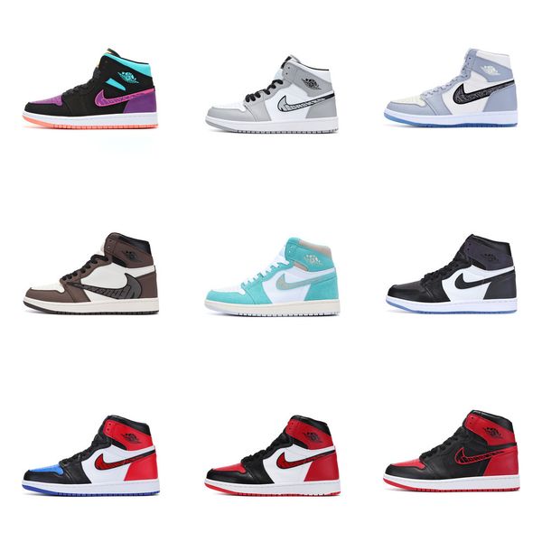 

1s basketball shoes Black Gym Red Bred Toe aj chicago banned Game Royal Fragment Shadow dunk mocha smoke grey court purple gold top universi