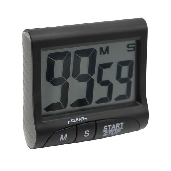 Timers 2 cores Timer fino LCD Digital Timer de cozinha quadrada forno de cozinha contagem de alarmes de alerta de contagem de alarmes Temporizador com suporte