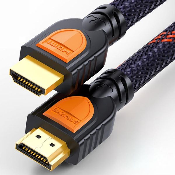 

audio cables & connectors 5m 10m cable male to for hd tv 3d 1080p 1.4 braided gold